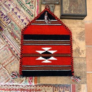 Handmade Tribal Wool Wall Pocket Organizer Ethnic Southwestern Decor